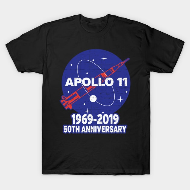 Apollo 11 50th Anniversary NASA Moon Landing Logo T-Shirt by RadStar